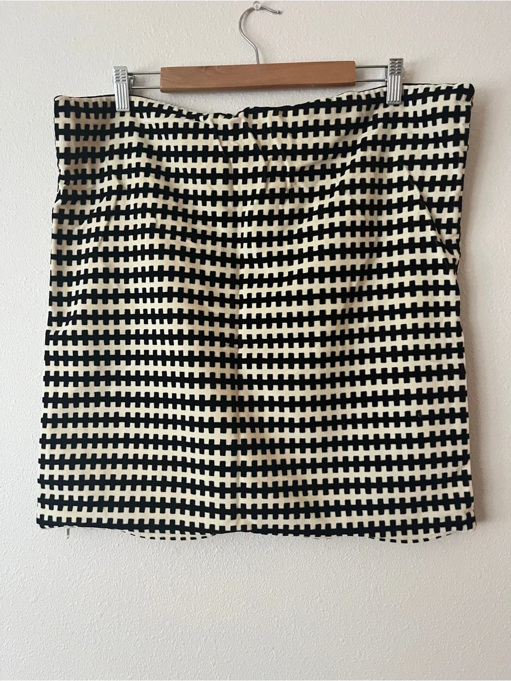 IKEA Zip Pillowcase Throw Pillow Square White with Black Lines